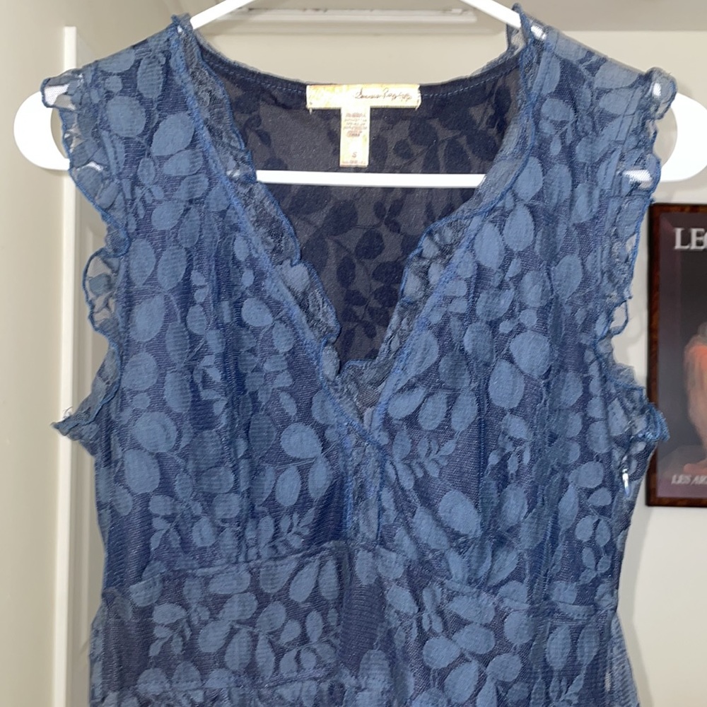 Navy Blue Lace Dress